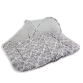 COLCHONETE PORTÁTIL C/ MOSQUETEIRO - PROVENÇAL CINZA COM BRANCO