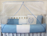 KIT KIDS COM MOSQUITEIRO COMUM 07 PEÇAS - REALEZA AZUL