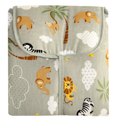 Trocador Portátil C/ Bolsos Internos - Floresta Cinza