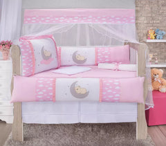 Kit Berço Elegance Sonho Rosa - 10 Peças