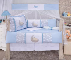 Kit Berço Elegance Sonho Azul - 10 Peças