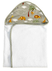 Toalha Com Capuz Bordado -Selva