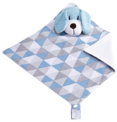 Naninha C/ Porta Chupeta - Cachorrinho Losango Azul