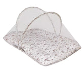 Colchonete Portátil Com Mosquiteiro - Floral Ferrugem