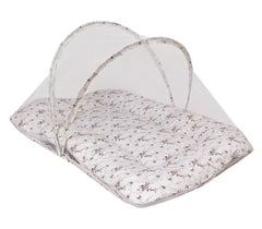 Colchonete Portátil Com Mosquiteiro - Floral Ferrugem