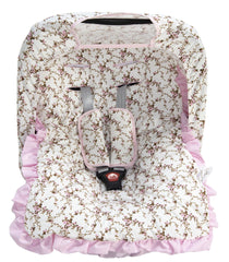 Kit Para Bebê Conforto - Floral Rosa