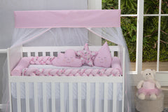 Kit Duo Trança Para Berço - Soninho Rosa