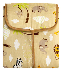 Trocador Portátil C/ Bolsos Internos - Floresta Caqui