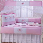 KIT BERÇO AMERICANO ACONCHEGO 100% ALGODÃO DOÇURA ROSA