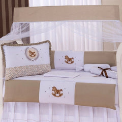 KIT BERÇO AMERICANO ACONCHEGO 100% ALGODÃO CAVALINHO