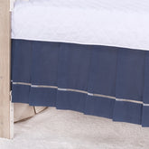 Saia de Berço Americano Ponto Palito Microfibra - Azul Marinho