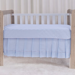 Saia de Berço Americano Ponto Palito 100% Algodão - Azul