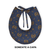 Capa De Almofada Amamentação Mt - Nobreza Marinho Com Dourado