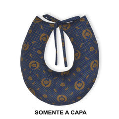 Capa De Almofada Amamentação Mt - Nobreza Marinho Com Dourado