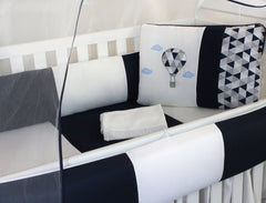 KIT KIDS COM MOSQUITEIRO COMUM 07 PEÇAS - BALÃO AZUL MARINHO