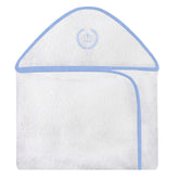 TOALHA COM CAPUZ BORDADA - REALEZA AZUL