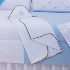 TOALHA COM CAPUZ BORDADA - THED AZUL