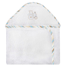 TOALHA COM CAPUZ BORDADA - TRANSPORTE TRATOR