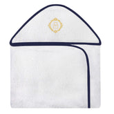 TOALHA COM CAPUZ BORDADA - URSO ARABESCO DOURADO