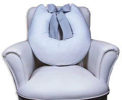 ALMOFADA DE AMAMENTAÇÃO LAÇO - BRANCA COM CINZA