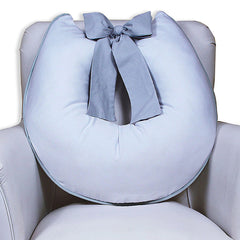 ALMOFADA DE AMAMENTAÇÃO LAÇO - BRANCA COM CINZA