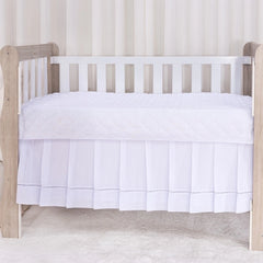 Saia de Berço Americano Ponto Palito Microfibra - Branco