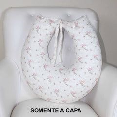 Capa De Almofada Amamentação Mt - Floral Rosa