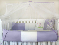 KIT KIDS COM MOSQUITEIRO COMUM 07 PEÇAS - CAMPONESA LILÁS