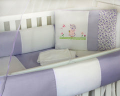 KIT KIDS COM MOSQUITEIRO COMUM 07 PEÇAS - CAMPONESA LILÁS