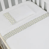 JG. DE LENÇOL AMERIC. 03 PÇ - CHEVRON AMARELO