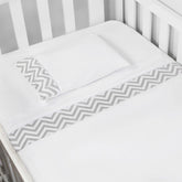 JG. DE LENÇOL AMERIC. 03 PÇS - CHEVRON CINZA