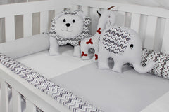 KIT DE BERÇO ROLL - CHEVRON PRETO