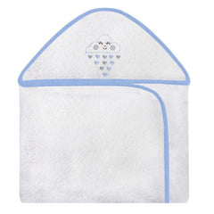 TOALHA COM CAPUZ BORDADA - CHUVA DE BENÇÃO AZUL