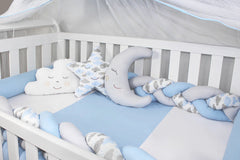 KIT DE BERÇO DUO - CHUVA DE BENÇÃO AZUL