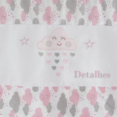 CORTINA DE VOIL - CHUVA DE BENÇÃO ROSA