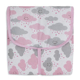 TROCADOR PORTÁTIL C/ BOLSOS - CHUVA DE BENÇÃO ROSA