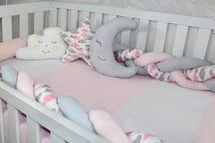 KIT DE BERÇO DUO - CHUVA DE BENÇÃO ROSA