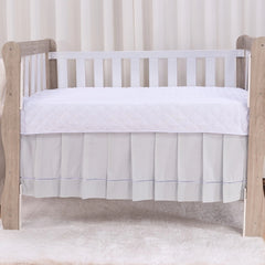 Saia de Berço Americano Ponto Palito Microfibra - Cinza