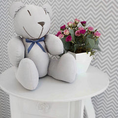 URSINHO COM LAÇO - CINZA E AZUL MARINHO