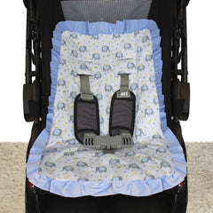 Capa De Carrinho Mt - Elefante Cinza C Azul