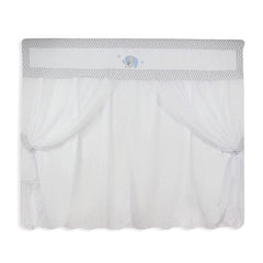 CORTINA DE VOIL - ELEFANTE CHEVRON AZUL