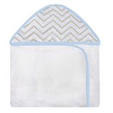 TOALHA COM CAPUZ ESTAMPADA - CHEVRON AZUL