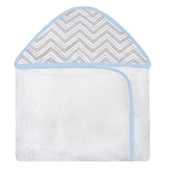 TOALHA COM CAPUZ ESTAMPADA - CHEVRON AZUL