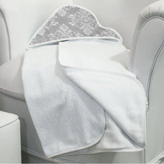 TOALHA COM CAPUZ ESTAMPADA - PROVENÇAL CINZA