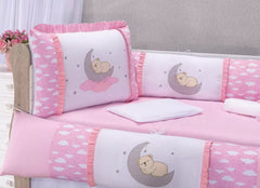 Kit Berço Elegance Sonho Rosa - 10 Peças
