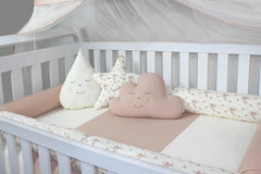 KIT DE BERÇO ROLL - FLORAL FERRUGEM