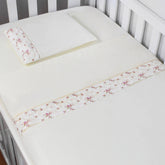 JOGO DE LENÇOL MINI BERÇO 03 PÇS - FLORAL FERRUGEM