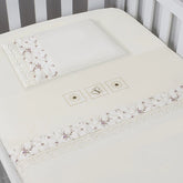 JG. DE LENÇOL AMERIC. 03 PÇS - FLORAL FERRUGEM