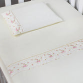 JG. DE LENÇOL AMERIC. 03 PÇS - FLORAL ROSA