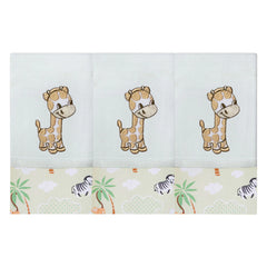 BABETE BORDADA 03 PÇS - FLORESTA